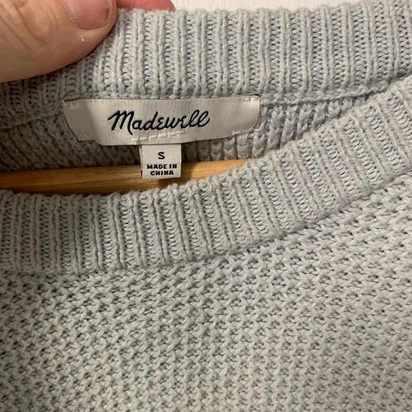 Madewell Sweater - Grey - Size Small - nice detail on back. - Picture 4 of 6